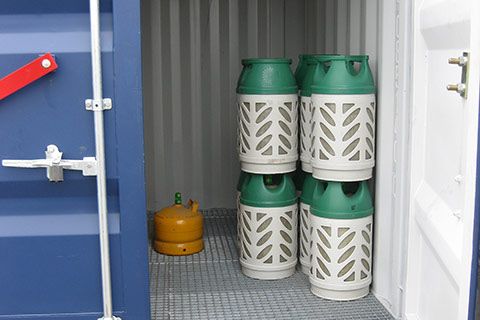 Flaskegas container