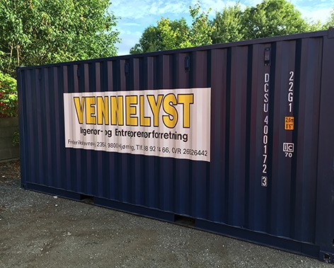 Container med logo