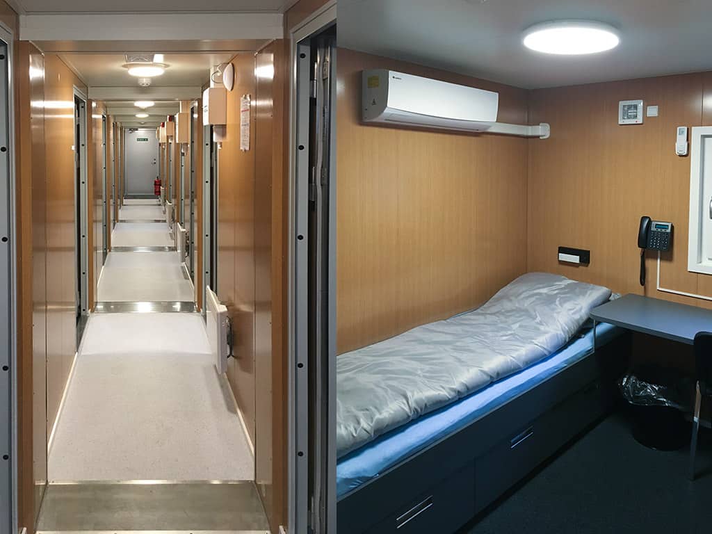 Accommodation containers for onboard use