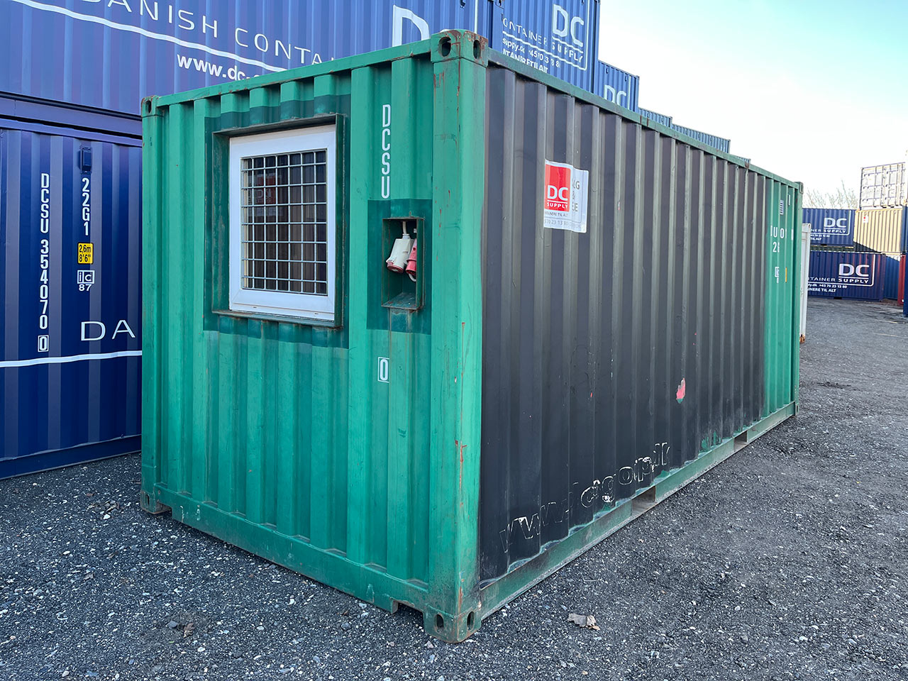 Isoleret 20 fods lager container med 2 rum