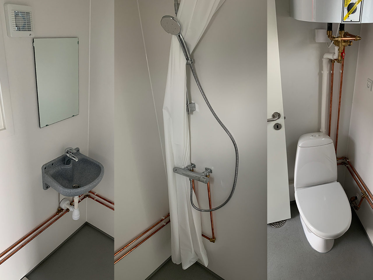 Opholdscontainer med 2 rum, toilet og bad – DCS 2032