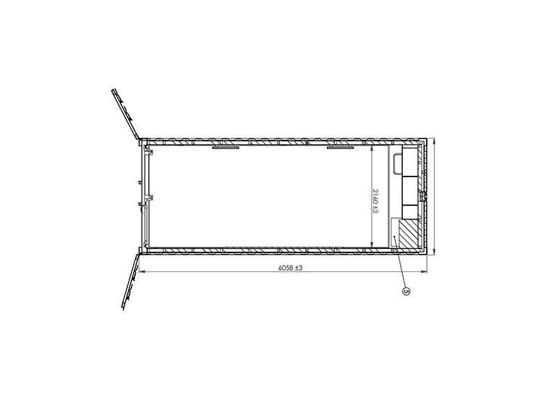 Køkkencontainer uden vinduer – DCS 2044